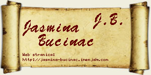 Jasmina Bućinac vizit kartica